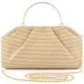 ERKOON Clutch Purse for Women Elegant Pleated Evening Bag Crossbody Shoulder Handbag Envelope Bag with 2 Detachable Chain - color: Color Blocking