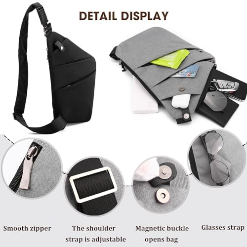 Crossbody Travel Bags for Women, Anti Theft Proof Safe Slim Sling Travel Purses, Personal Flex Shoulder Bag for Men Women - color: Red, size: Left Shoulder