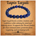 ANAYA AGATE Healing Crystal Bracelet for Women and Men – 8mm Round Beaded Bracelet for Men and Women – Unisex Stretchy Gemstone Bracelet for Healing and Protection - color: Lapis Lazuli