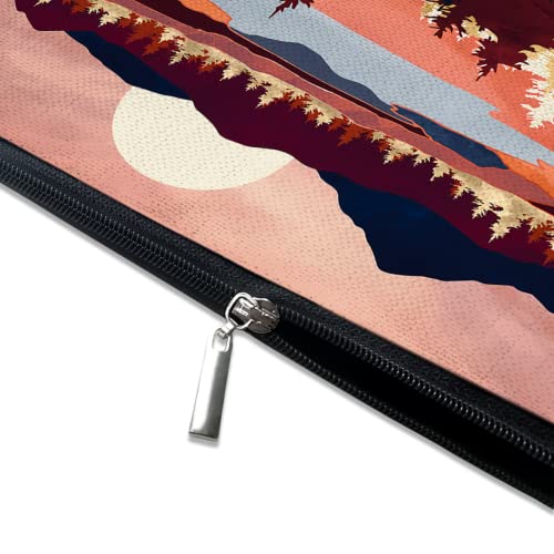 Cute Makeup Bag for Purse Canvas Waterproof Funny Cosmetic Bags for Women Zipper Travel Toiletry Pouch-Mountain Makeup Bags-Red - color: Mountain Makeup Bags-Red