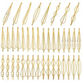 Cinaci 40 Pack 8 Styles Simple Plain Non Slip Gold Metal Hair Clips Barrettes Bobby Pins Hair Accessories for Women Girls (Gold-40 Pack)