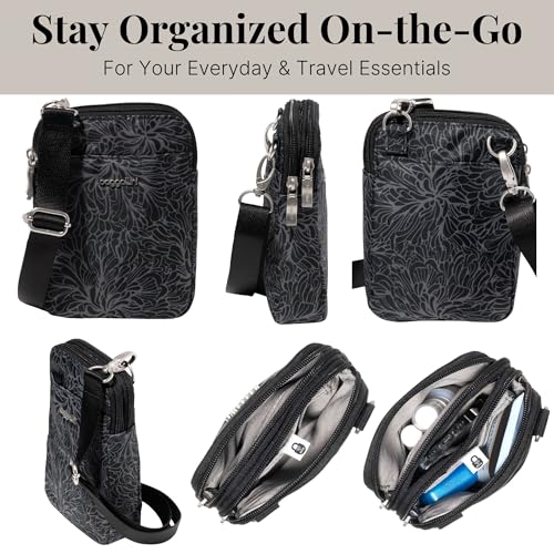 Baggallini Women's Modern Take Two Rfid Crossbody - color: Midnight Blossom Print