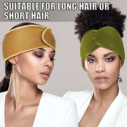 Haysandy 4 Pcs Mesh Hair Wrap for Women Pixie Hair Mesh Wrap Adjustable Pixie Cut Head Band for Sleeping Styling Makeup(Black, Wine Red, Khaki, Light Green) - color: Black, Wine Red, Khaki, Light Green