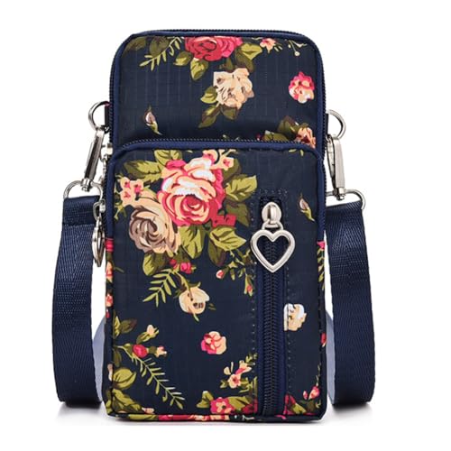 JANKS Small Crossbody Bag for Women - Mini Phone Purses with Crossbody Strap and Wallet - Nylon Arm Bag - color: B-red Plaid