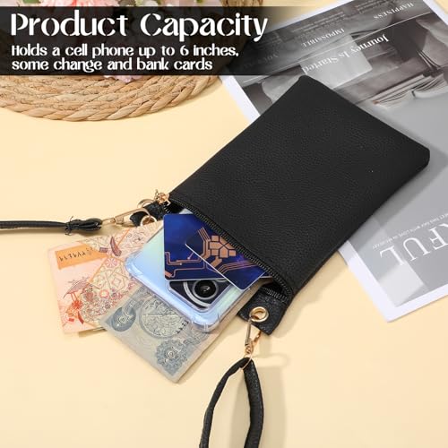 Hecila Crossbody Phone Bag for Women PU Leather Phone Bags Crossbody Purse Bag Small Shoulder Bags Mini Cellphone Wallet Purses Adjustable Shoulder Strap RFID Phones Case Wallet for Travel Shopping