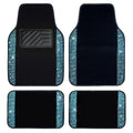 CAR PASS Bling Rhinestones Diamond Waterproof Car Floor Mat, Crystal Sparkly Shining Glitter Carpet, Anti-Slip PVC Heel Pad Universal for Interior Auto SUV,Sedan,Van,4pcs Girly Women Mint Teal Diamond - color: Mint Diamond