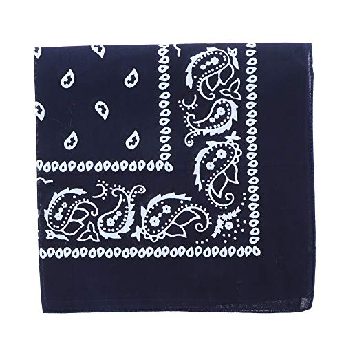 Motique Accessories 22 Inch Cotton Paisley Bandana - color: Navy