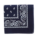 Motique Accessories 22 Inch Cotton Paisley Bandana - color: Navy