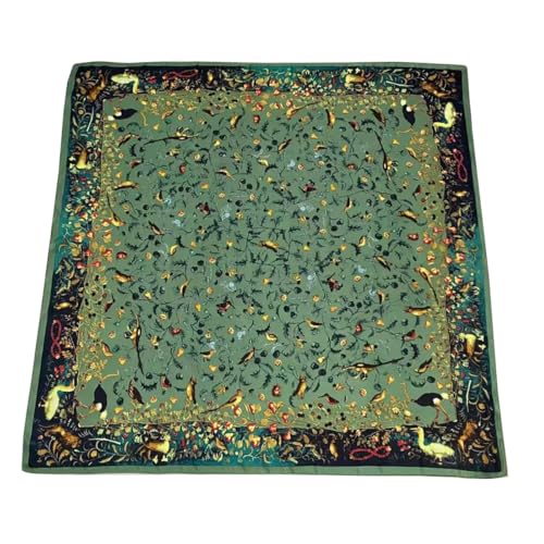 K-Elewon Large Square Scarf 43" Silk Scarf Fashion Scarves Silk Feeling Hair Wrapping Scarfs Night Sleeping Headscarf - color: Vb16
