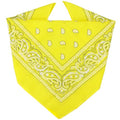 ZENO 100% Cotton & Natural Fibers Bandana Scarf - Soft, Durable, Machine Washable – Unisex for Men & Women - color: Yellow Single