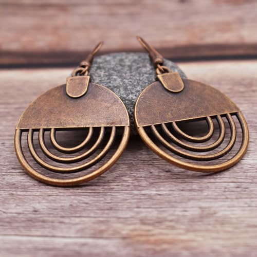 Boho Earrings, Statement Earrings, Teardrop Sunflower Earrings, Dangle Ethnic Earrings for Women, Handmade Bohemian Trendy Boho Vintage Jewelry - style: Boho