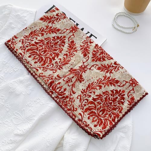 Cotton Bandana,Large Bandanas for Women,Head Coverings for Women,Head Scarf Handkerchief, Square Headband 27" x 27" - color: 27-01-totem-red