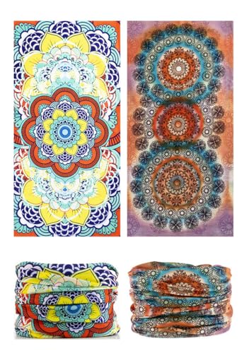 Head Wrap Headwear Headband Bandana Face Mask magic scarf for men & women - color: 6pcs. Camouflage