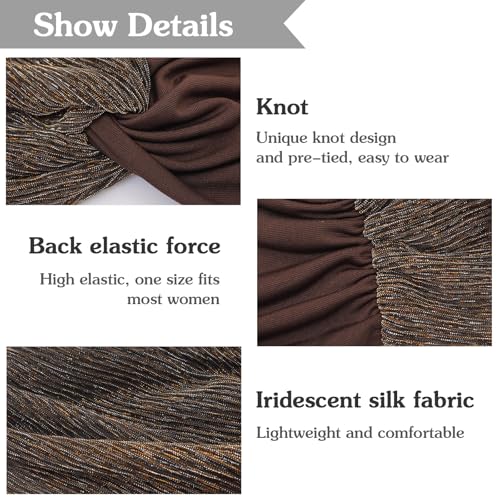 XYIYI Chemo Headwear Turban for Women, Cancer Patients Head Wrap Cover Hat for Hair Loss - color: Coffee