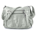 ELDA Crossbody Bags For Women Pocketbooks Soft PU Leather Purses and Handbags Multi Pocket Shoulder Bag - color: Mint Green
