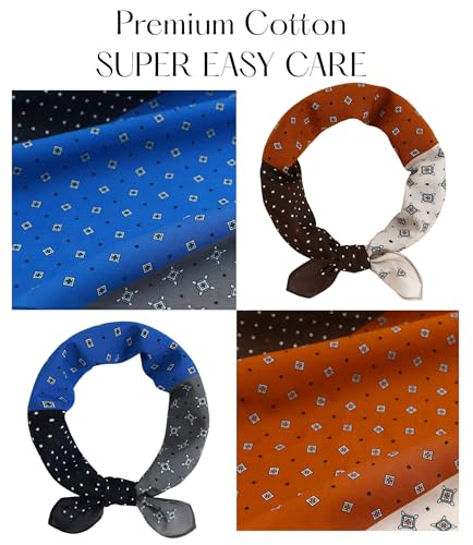 21"x21" Soft Cotton Bandana for Men and Women Unisex Head Wrap Scarf Headband Face Mask for Outdoor - color: Qm2-trisyn