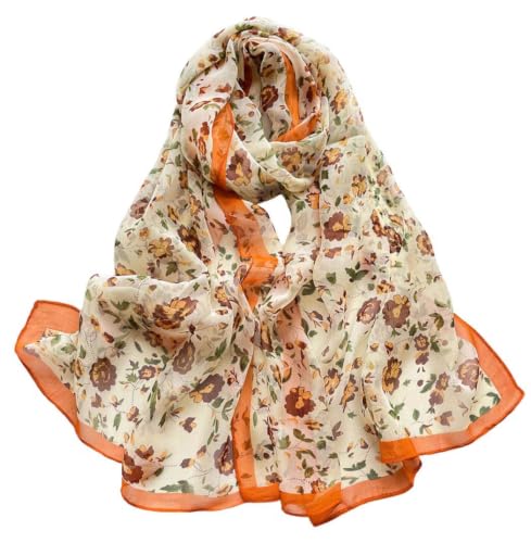 Xyueanlo Scarfs for Women Fashion Scarves Print Pattern Lightweight Sunscreen Scarf Wraps Shawls - color: Rose Camel