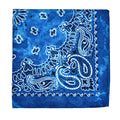 NYFASHION101 Unisex Double Sided Print Paisley Cotton Bandana Head Wrap Scarf - color: Blue Tie Dye