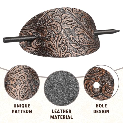 Mobestech Hairpin Head Pieces for Women - Hair Clips, Bun Hair Pieces, Ponytail Holders, Leather Barrettes & Hair Sticks