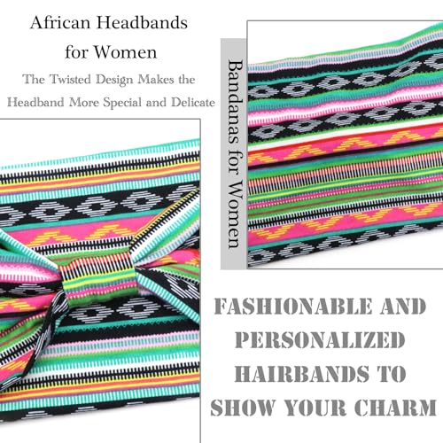 Boho Headbands for Women Fashion Wide Hairband Sports YogaWorkout Head Bands Hair Accessories for Makeup Washing Face (Set 6) - color: Set 6