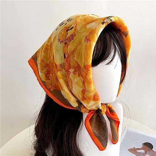 K-Elewon Women Medium Square Scarf Head Scarf Neck Scarf Hair Scarf Head Sleeping Wraps Bandana Scarfs for Women - color: V03