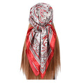 Headscarf Large Square Women Scarf 35" Fashion Scarves Silk Feeling Hairscarf - color: A104