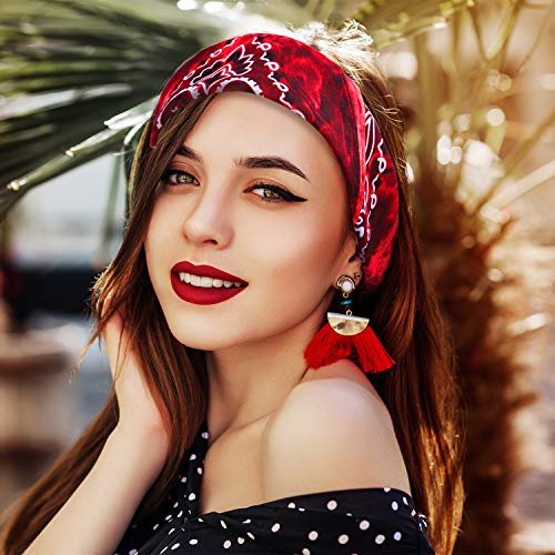 URATOT 12Pcs Paisley Cotton Bandana Printed Head Scarf Set | Rich color options classic paisley printed available for both adults and children with diverse usage scenarios - color: Mixed 12 Colors G