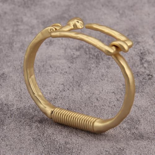 Gold Cuff Bracelet for Women Silver Beaded Bracelets Open Bangle Stackable Stretch Bead Bracelet Boho Jewelry Gifts for Wife Couple - style: Gold Bangle Cuff Bracelets