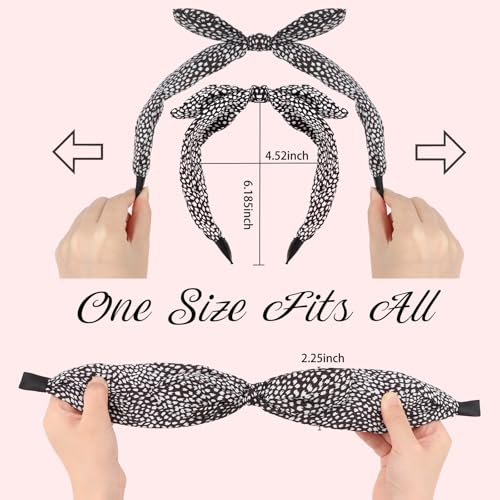 CURASA Big Bow Headbands for Women Cheetah Girls Leopard Headband with Bow Fancy Fashion Headbands for Women Leopard Hair Accessories