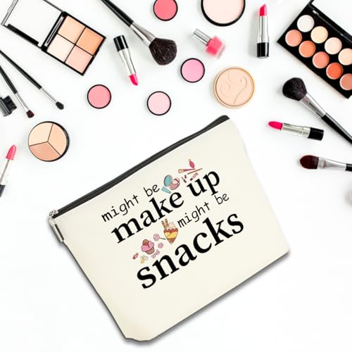 4 PCS Friend Gifts for Women Makeup Bag, Snack Bags, Funny Gifts Cosmetic Bags, Sister Birthday Christmas Graduation Friendship Gift for Daughter from Mom - might be makeup might be snacks - color: Multicolor 0094
