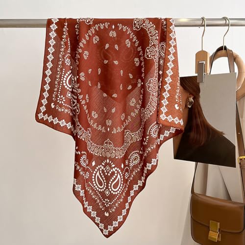 K-Elewon Women Medium Square Scarf Head Scarf Neck Scarf Hair Scarf Head Sleeping Wraps Bandana Scarfs for Women - color: V07