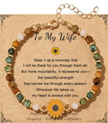 Sunflower Gifts for Women, Gifts for Women Bracelet, Symbol of Positivity Strength and Love, Inspirational Sunshine Jewelry, Birthday Christmas Thank You Gift, Friends Daughter Coworkers - style: Wife