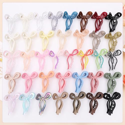 3 Pcs Bow Hair Clips Elegant Hair Claw Butterfly Hair Accessories for Girls Nonslip Butterfly Clips Hair Styling Accessories for Women - color: 3 Pcs-Sweet Style (Large)