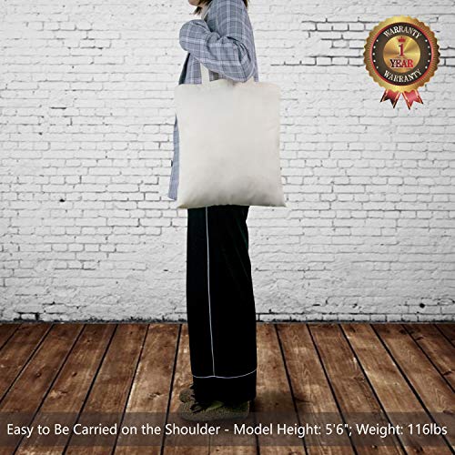 TOPDesign 5 | 12 | 24 | 48 | 192 Pack Economical Cotton Tote Bags, Lightweight Medium Reusable Grocery Shopping Cloth Bags, Suitable for DIY, Advertising, Promotion, Gift, Activity (5-Pack) - color: Beige, size: Medium