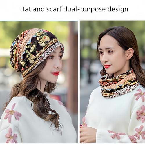 Women's Slouchy Beanie Hat Chemo Caps Cancer Headwear Hats Turban Baggy Sleeping Cap Boho Hats - color: 4pcs Multicolor a