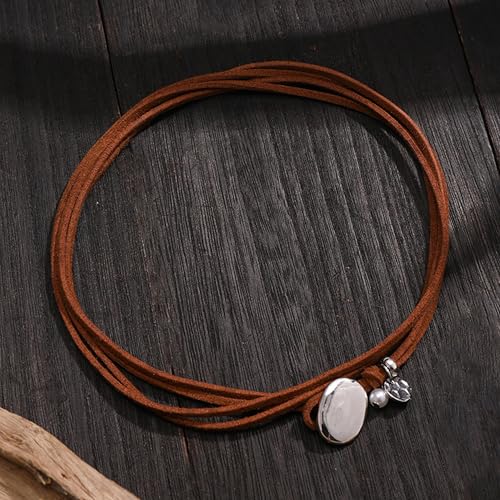 Boho Outfits for Women Boho Necklaces Country Concert Outfits Nashville Western Jewelry Choker Necklaces Long Leather Necklace Western Dress Jewelry Country Cowgirl Accessories Gifts - color: Y：Layered Coin Choker