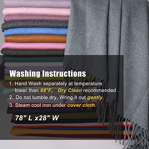 FURTALK Pashmina Shawl Wraps for Women Evening Dresses Blanket Scarves Fashion Scarf Wedding Gifts - color: 11-blush Pink