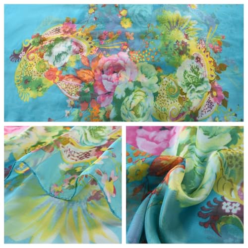 Womens Sexy Bohemian Floral Beach Cover Up Sarong Wrap Swimsuit Beachwear - color: B-blue