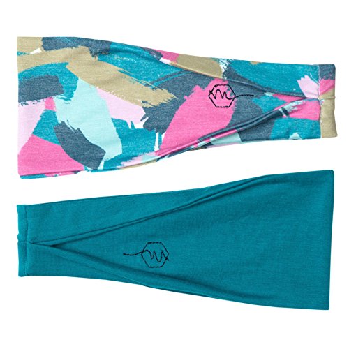 Maven Thread Wide Workout Headbands for Women – Non-Slip Sweatbands for Gym, Running & Yoga - color: Bayside