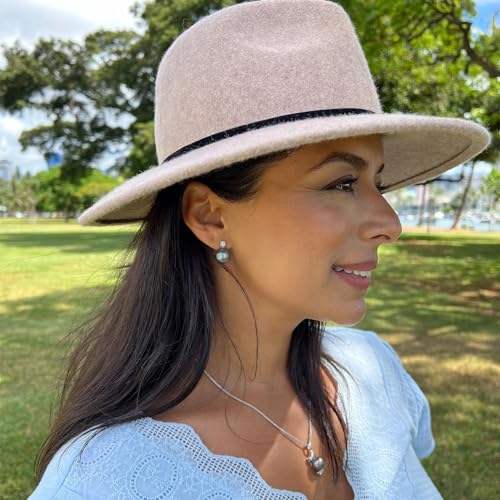 18K Gold Love Knot Stud Earrings for Women Statement Button Pearl Stud Earrings Minimalist Cute Small Post Earring - color: 4.Gray pearl