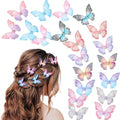 20Pcs Moving Glitter Hair Clips Fairy Accessories for Women and Teens, Colorful 90s Clips (Purple) - color: Purple