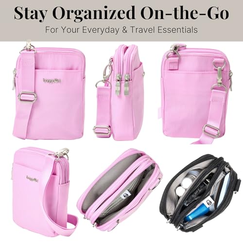 Baggallini Women's Modern Take Two Rfid Crossbody - color: Hibiscus Pink