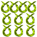 10 Pcs Long Thin Small Skinny Scarf Satin Neck Tie Ribbon Choker for Women Girls - color: Army Green