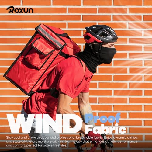 ROXUN 4 Pack Neck Gaiter, Cooling Breathable Face Mask UV Protection Scarf Hiking Bandana for Men/Women - color: Black+light Gray+navy+army Green