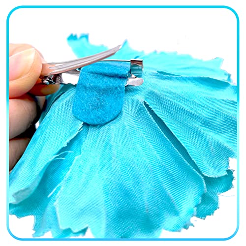 Hair Flower Clips Brooch Boutique Hair Accessories Bohemia Hairpins for Women Girls (Water Blue) - color: Water Blue