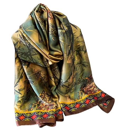 Acotavie Scarfs for Women Dressy Fashion Scarves Long Floral Pattern Scarf Lightweight Sunscreen Shawls - color: C018