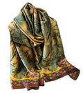 Acotavie Scarfs for Women Dressy Fashion Scarves Long Floral Pattern Scarf Lightweight Sunscreen Shawls - color: C018