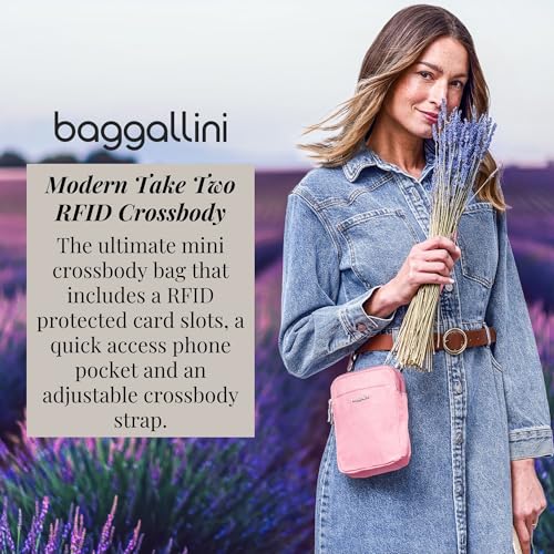 Baggallini Women's Modern Take Two Rfid Crossbody - color: Hibiscus Pink