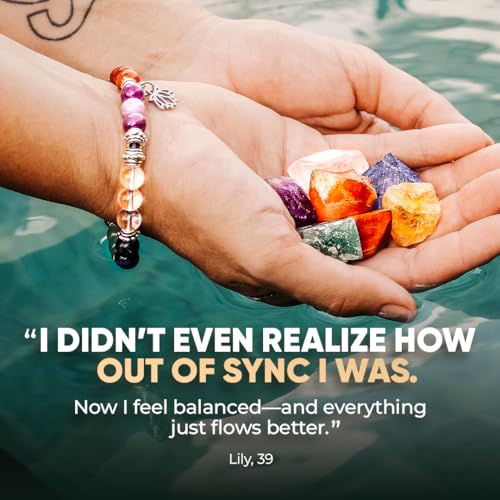 Conscious Items Spiritual Bracelets for Women & Men, Healing Crystal Bracelet with Natural Stones for Meditation, Chakra Alignment & Inner Transformation - style: The 7 Chakra and Stones Set