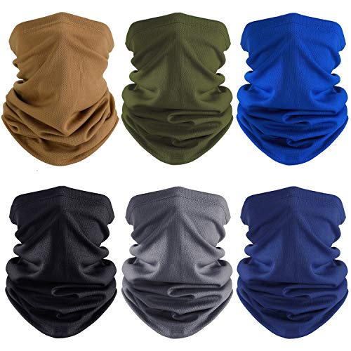 Geyoga 6 Pieces Summer UV Protection Cooling Neck Gaiter Face Clothing Neck Gaiter Mask Scarf Sunscreen Breathable Bandana - color: Mixed Colors